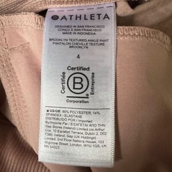 Athleta Brooklyn Textured Ankle Stretch Pants Dusty Rose Pink 982287-01 Size 4 - Picture 9 of 9